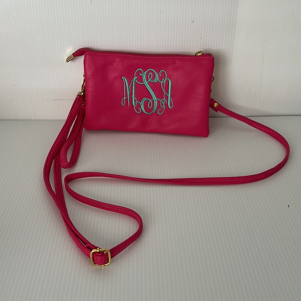 Embroidered Wristlet/Cross Body Bsg